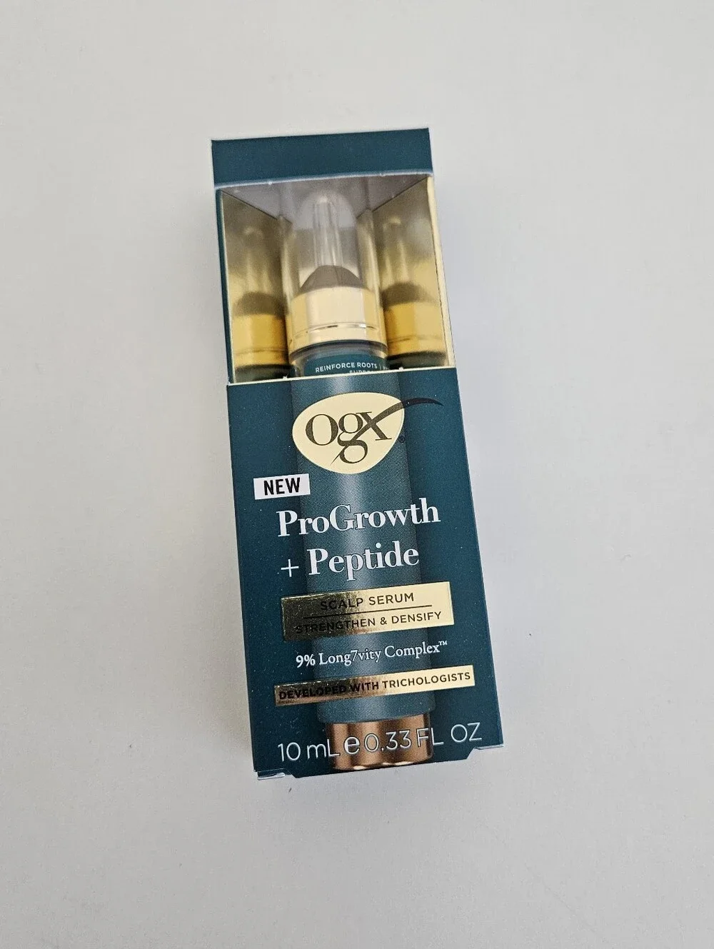 New OGX ProGrowth + Peptide Duo Set Thicken Serum Mist 6.5oz & Scalp Serum .33oz